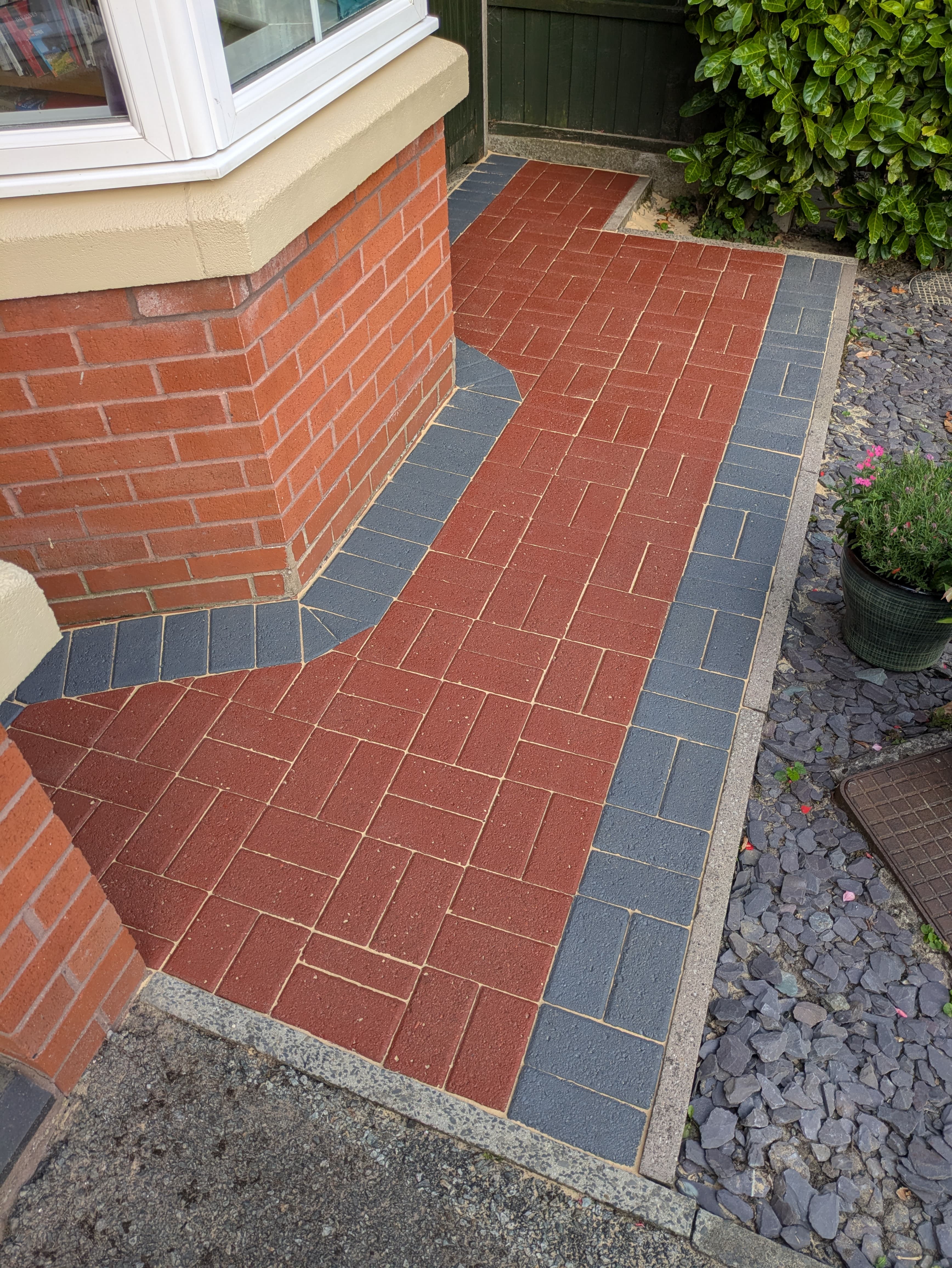 Clean concrete patio after cleaning